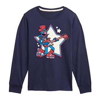 Boys 8-20 Sesame Street Rock Star Grover Long Sleeve Graphic Tee