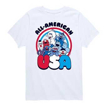 Boys 8-20 Sesame Street All-American USA Graphic Tee