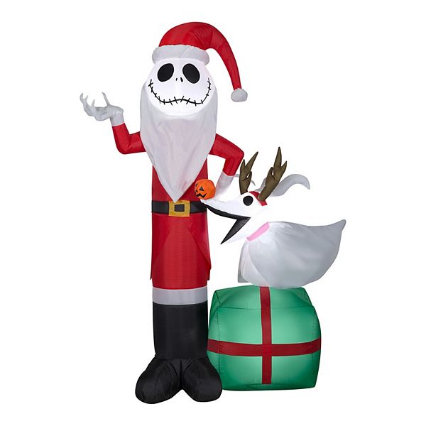 Disney's The Nightmare Before Christmas Jack Skellington Sandy Claws with Zero 5 Ft. Outdoor Inflatable - Multi