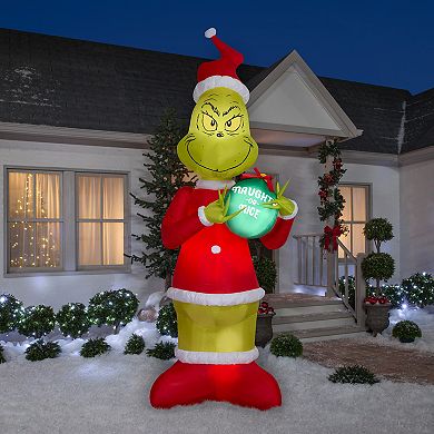 Giant Christmas Inflatable Grinch with Ornament