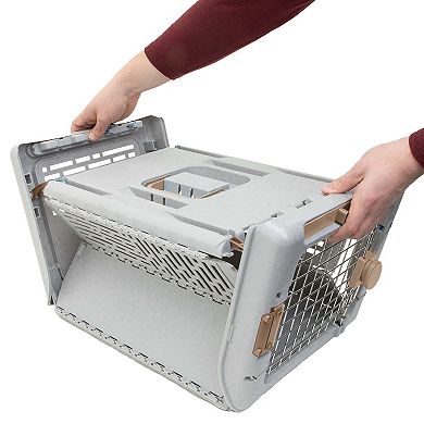SportPet Gray Small Collapsible Pet Kennel