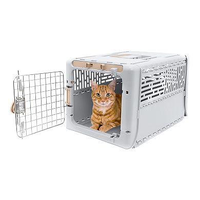 SportPet Gray Small Collapsible Pet Kennel