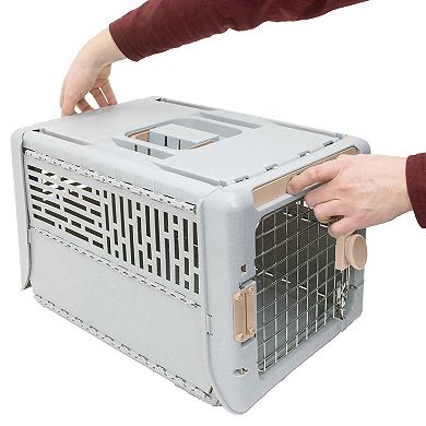 SportPet Gray Small Collapsible Pet Kennel