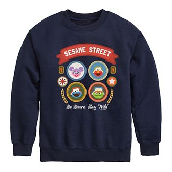 Boys 8-20 Sesame Street Be Brave Stay Wild Fleece Sweatshirt