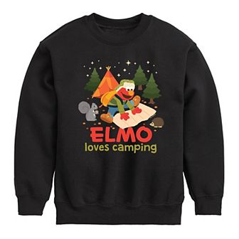 Boys 8-20 Sesame Street Elmo Loves Camping Fleece Sweatshirt