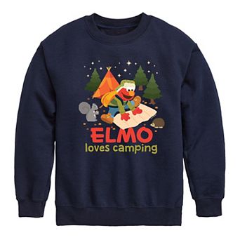 Boys 8-20 Sesame Street Elmo Loves Camping Fleece Sweatshirt
