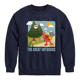 Boys 8-20 Sesame Street Elmo The Great Outdoors Fleece Sweatshirt