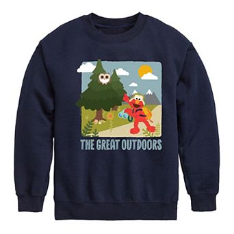 Boys 8-20 Sesame Street Elmo The Great Outdoors Fleece Sweatshirt