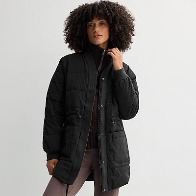 Women s FLX Lightweight Long Quilted Puffer Jacket