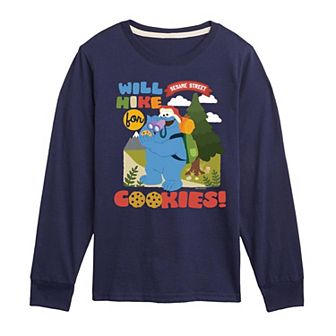 Boys 8-20 Sesame Street Will Hike For Cookies Long Sleeve Graphic Tee