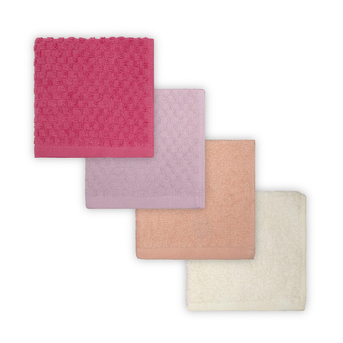 The Big One® Multi Color 4-pc. Wash Cloth Set - Coral Purple Pack
