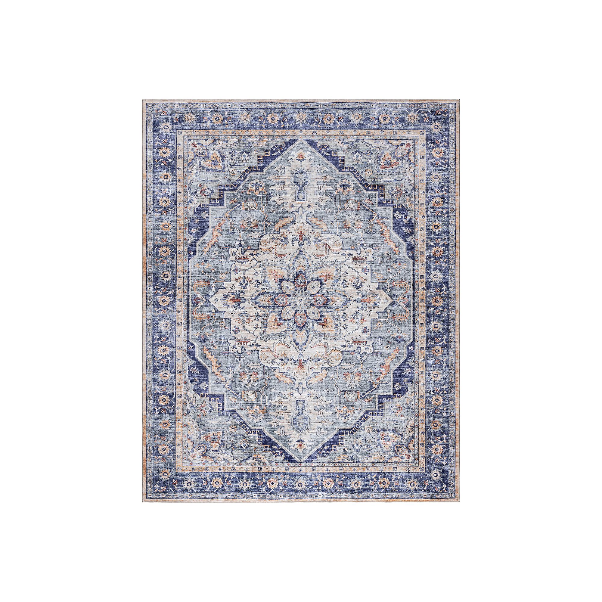 Gertmenian Tanis Anthrocite Area Rug, Multi Blue