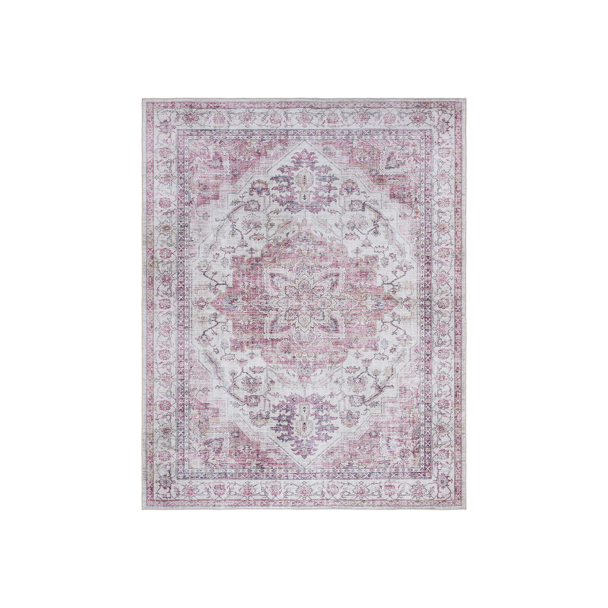 Gertmenian Tanis Anthrocite Area Rug, Pink