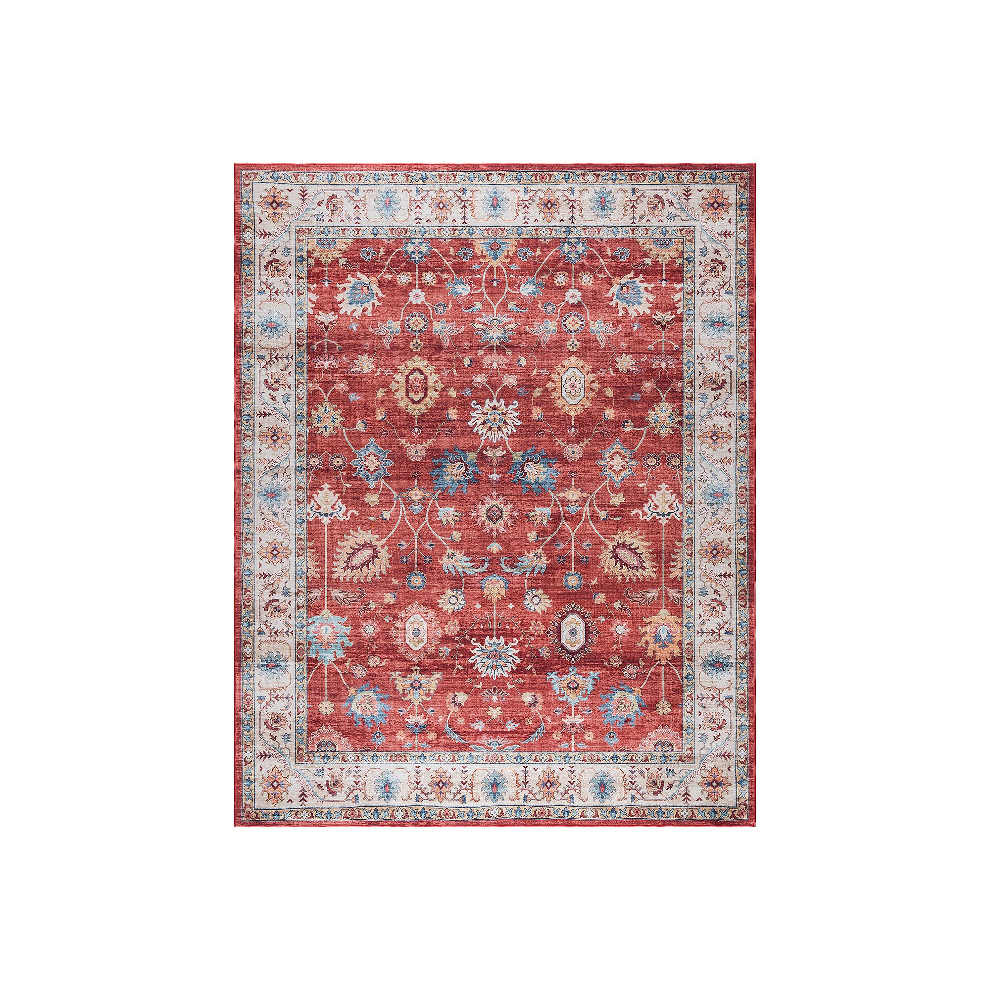 Gertmenian Tanis Anthrocite Area Rug, Red