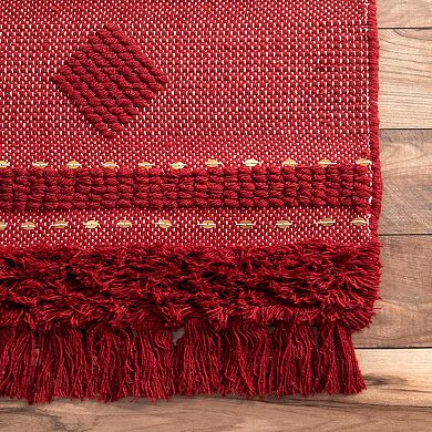 RugsUSA Chandy Textured Wool Area or Throw Rug