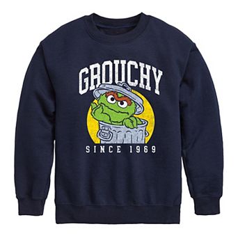 Boys 8-20 Sesame Street Grouchy Since 1969 Crew Fleece Sweatshirt