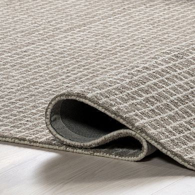 RugsUSA Melrose Checked Wool Area or Throw Rug