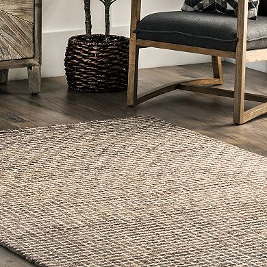 RugsUSA Melrose Checked Wool Area or Throw Rug