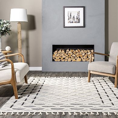 ArvinOlanoXRugsUSA Ventana Crosshatch Textured Area Rug