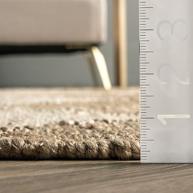 RugsUSA Louie Diamond Checkerboard Jute Area or Throw Rug