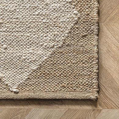 RugsUSA Louie Diamond Checkerboard Jute Area or Throw Rug