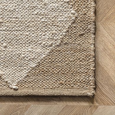 ArvinOlanoXRugsUSA Louie Diamond Checkerboard Jute Area or Throw Rug