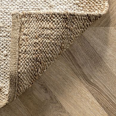 RugsUSA Louie Diamond Checkerboard Jute Area or Throw Rug