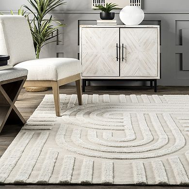 RugsUSA Downtown Textured Area or Throw Rug