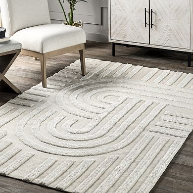 RugsUSA Downtown Textured Area or Throw Rug