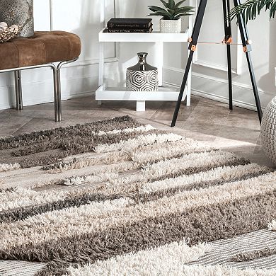 RugsUSA Tatanka Shag Wool Area or Throw Rug