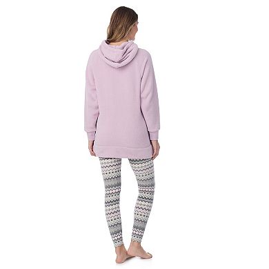 Women's Cuddl Duds® Fleece Hooded Tunic Pajama Top & Pajama Bottoms Set