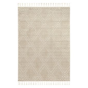 RugsUSA Balboa Textured Tile Area or Throw Rug