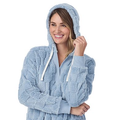 Women's Cuddl Duds Plush Hooded Midi Lounger