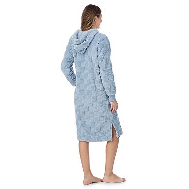 Women's Cuddl Duds Plush Hooded Midi Lounger
