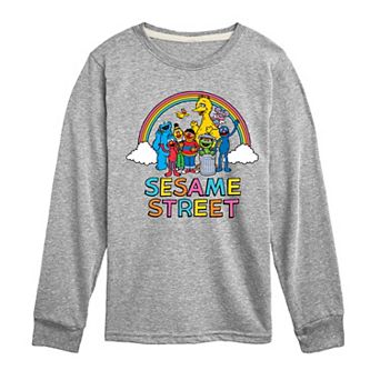 Boys 8-20 Sesame Street Rainbow Long Sleeve Graphic Tee