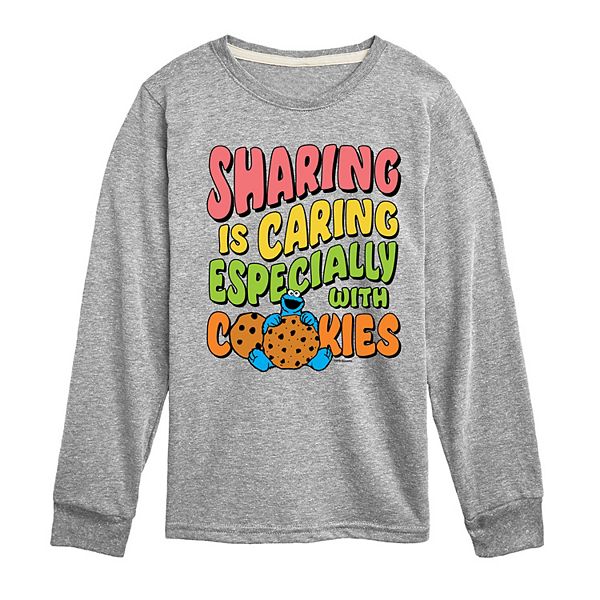 Boys 8-20 Sesame Street Sharing Is Caring Long Sleeve Graphic Tee