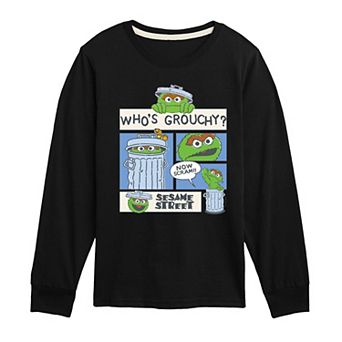 Boys 8-20 Sesame Street Who's Grouchy Long Sleeve Graphic Tee
