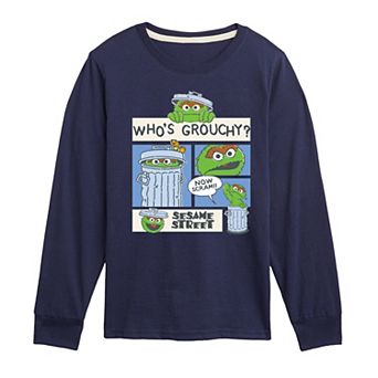 Boys 8-20 Sesame Street Who's Grouchy Long Sleeve Graphic Tee