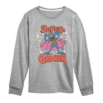 Boys 8-20 Sesame Street Super Grover Long Sleeve Graphic Tee