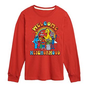 Boys 8-20 Sesame Street Neighborhood Long Sleeve Graphic Tee