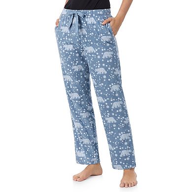 Women's Cuddl Duds Minky Fleece Open Leg Pajama Pants