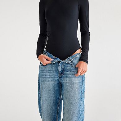 Juniors' Aeropostale Seriously Soft Boatneck Ballet Long Sleeve Bodysuit