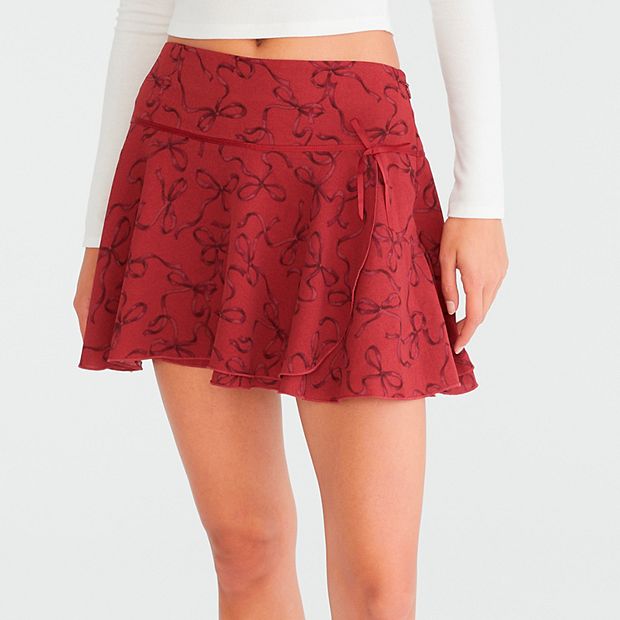 Red skirt juniors sales