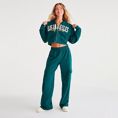 Juniors' Aeropostale Los Angeles Cropped Hoodie