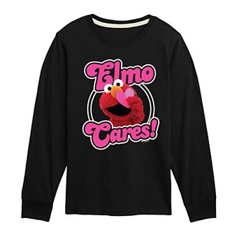 Boys 8-20 Sesame Street Elmo Cares Long Sleeve Graphic Tee