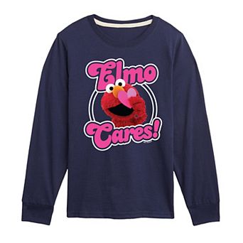 Boys 8-20 Sesame Street Elmo Cares Long Sleeve Graphic Tee
