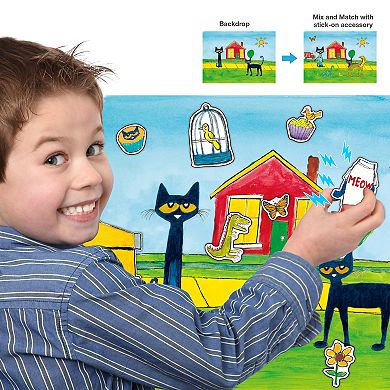 PicassoTiles Pete the Cat Toys Set Magnetic Board Game Puzzle Board Playset for Kids Ages 3 and up