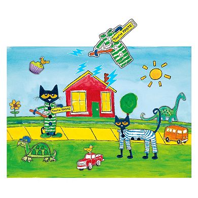 PicassoTiles Pete the Cat Toys Set Magnetic Board Game Puzzle Board Playset for Kids Ages 3 and up