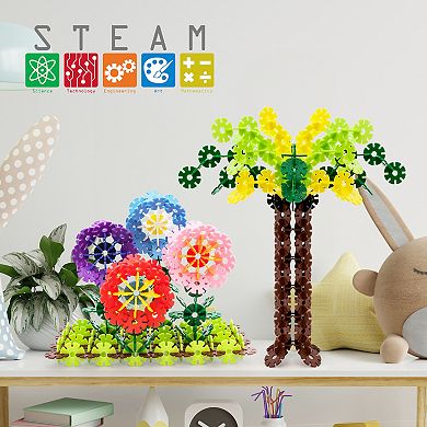 PicassoTiles 108pc Green Interlocking Plastic Disc, Building Chip Blocks Toy Set for Boys & Girls 3+