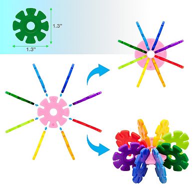 PicassoTiles 108pc Green Interlocking Plastic Disc, Building Chip Blocks Toy Set for Boys & Girls 3+